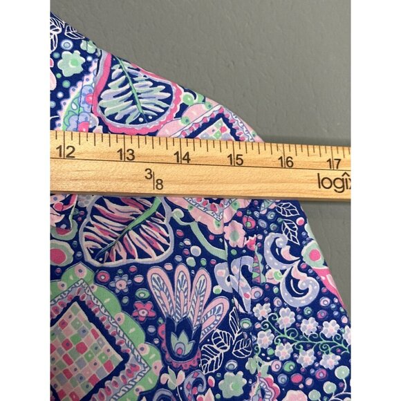 Talbot's Large Petite 100% Cotton Long Sleeve Button Up Paisley Blouse - Picture 6 of 11